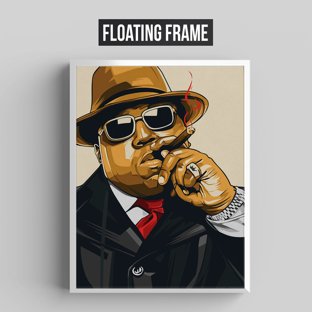 Notorious Biggie Smalls Illustrated Tan