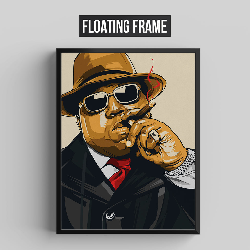 Notorious Biggie Smalls Illustrated Tan