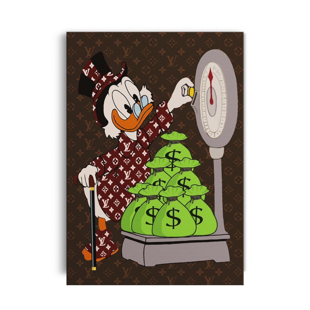 Duck Weighing Money